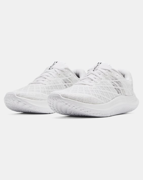 Men's UA Flow Velociti Wind Running Shoes in White image number 3